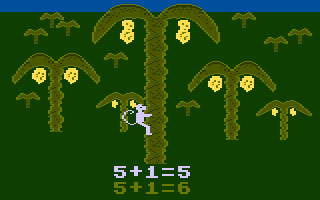 Monkey up a Tree (Atari 8-bit) screenshot: Incorrect answer