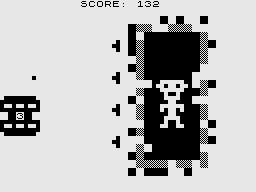 Fortress of Zorlac (ZX81) screenshot: Hitting the alien