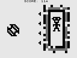 Fortress of Zorlac (ZX81) screenshot: I was hit