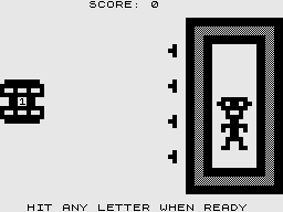 Fortress of Zorlac (ZX81) screenshot: Starting out