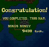 Densetsu no Ogre Battle: Zenobia no Ōji (Neo Geo Pocket Color) screenshot: Congratulation screen