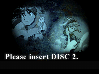 Lunar: Silver Star Story - Complete (PlayStation) screenshot: Disc-changing screen