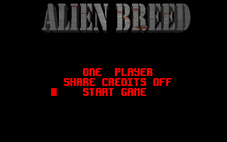 Alien Breed (DOS) screenshot: Main Menu