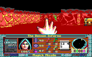 The Catacomb Abyss (DOS) screenshot: The Inferno level