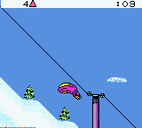 Sesame Street Sports (Game Boy Color) screenshot: Telly tobogganing for triangles