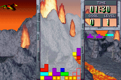 Tetris Worlds (Game Boy Advance) screenshot: Sticky tetris