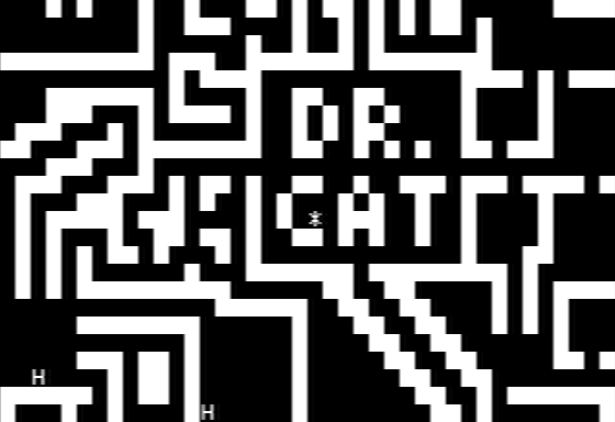 The Caverns of Freitag (Apple II) screenshot: Very subtle, Mr. Programmer.