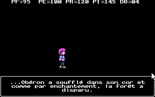 Le Labyrinthe de Morphintax (DOS) screenshot: ...and he vanishes