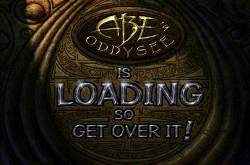 Oddworld: Abe's Oddysee (PlayStation) screenshot: Humorous loading screen