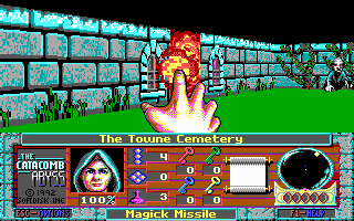 The Catacomb Abyss (DOS) screenshot: Secrets abound