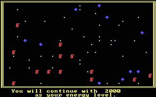 AxTrons (DOS) screenshot: Once more unto the breach...