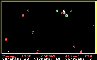 AxTrons (DOS) screenshot: Hand-to-hand combat