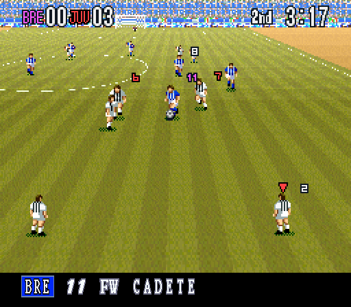 Screenshot Of Super Formation Soccer 95 Della Serie A Snes 1995