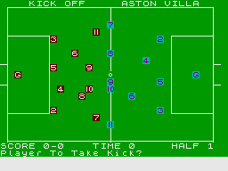 Star Soccer (ZX Spectrum) screenshot: Kick off