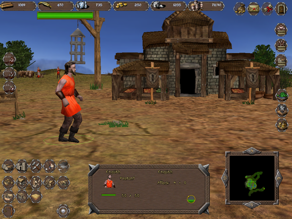 Highland Warriors (Windows) screenshot: The camera can be moved very close to the ground, with a neat amount of detail sadly missing from earlier games having the same feature (yes, <i>Empire Earth</i>, you too).