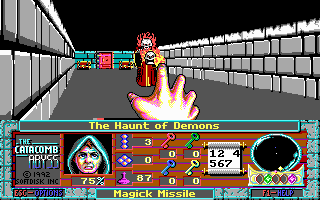 The Catacomb Abyss (DOS) screenshot: Nemesis himself