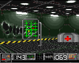 Citadel (Amiga) screenshot: Laser display screen