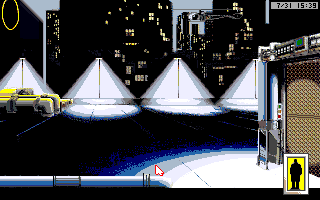 Rise of the Dragon (Amiga) screenshot: The roof of the building you live in.