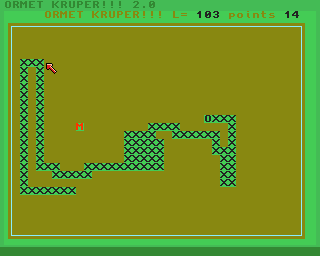 Ormet kruper!!! (Amiga) screenshot: Growing