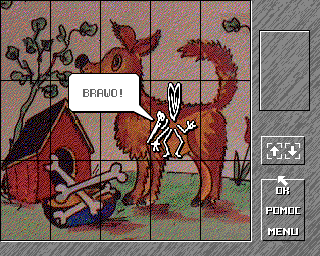 Ami Puzzle (Amiga) screenshot: Picture completed