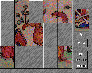 Ami Puzzle (Amiga) screenshot: Arranging puzzles