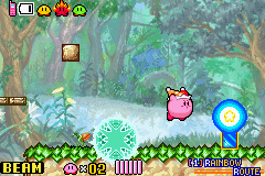 Kirby & The Amazing Mirror (Game Boy Advance) screenshot: Sparkles