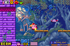 Kirby & The Amazing Mirror (Game Boy Advance) screenshot: Bat