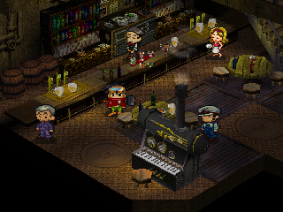 Thousand Arms (PlayStation) screenshot: Oh wow, I've never seen such a piano before!