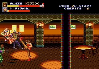 Streets of Rage 2 (Arcade) screenshot: High kick.