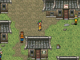 Suikoden (PlayStation) screenshot: Kaku village in Chinese style