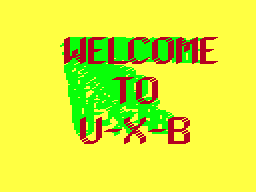 UXB (Dragon 32/64) screenshot: Animated title screen