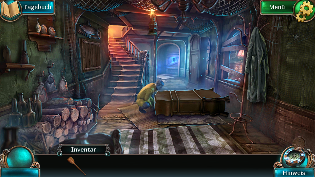 Nightmares from the Deep 2: The Siren's Call (Collector's Edition) (Android) screenshot: My strange comrade blocks a window.