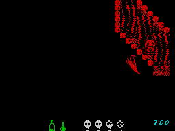 Death Stalker (ZX Spectrum) screenshot: Corridor