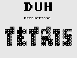 Tetris (ZX81) screenshot: Title screen