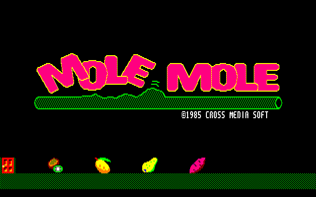 Mole Mole (FM-7) screenshot: Title screen