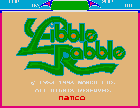 Libble Rabble (Sharp X68000) screenshot: Title screen