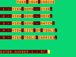 UXB (Dragon 32/64) screenshot: The preparation stage