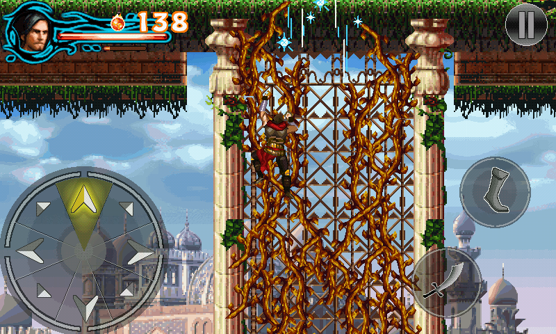 Prince of Persia: The Forgotten Sands (Android) screenshot: Climbing vines