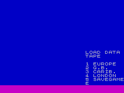 Apocalypse (ZX Spectrum) screenshot: Select map