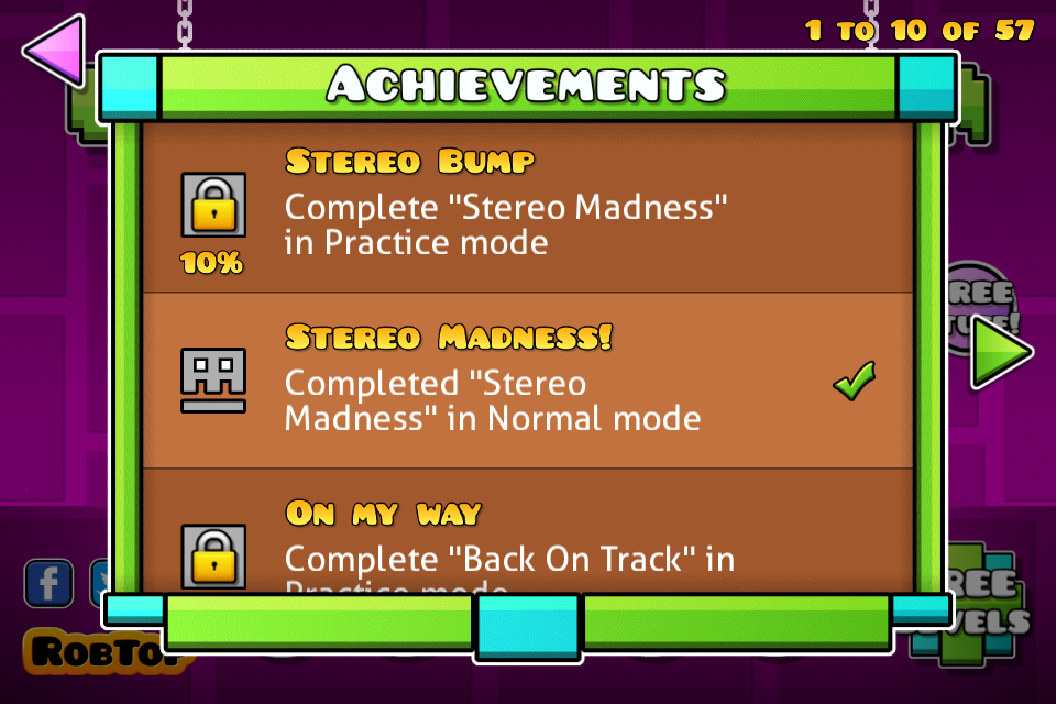 Screenshot of Geometry Dash (iPhone, 2013) MobyGames