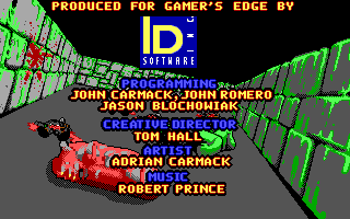 Catacomb 3-D (DOS) screenshot: Credits screen