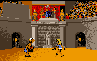 I Ludicrus (Amiga) screenshot: Fighting against Bon d'Age
