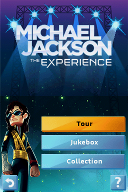 Michael Jackson: The Experience (Nintendo DS) screenshot: Main Menu