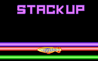 Stack Up (Atari 8-bit) screenshot: Title screen