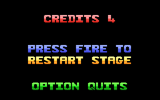 Stack Up (Atari 8-bit) screenshot: Level failed