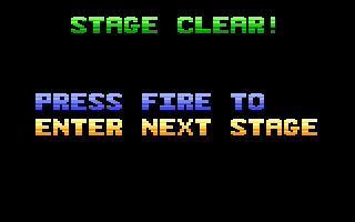 Stack Up (Atari 8-bit) screenshot: Stage cleared