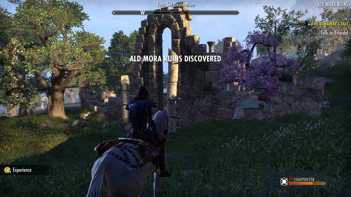The Elder Scrolls Online: Summerset (Xbox One) screenshot: I have discovered Ald Mora ruins.
