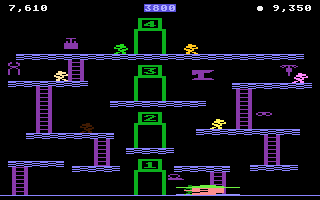 Miner 2049er (Atari 8-bit) screenshot: Killed by hostile creature