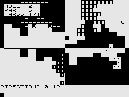 Screenshot of Golf (ZX81, 1981) - MobyGames