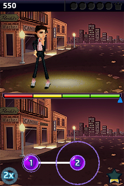 Michael Jackson: The Experience (Nintendo DS) screenshot: Billie Jean gameplay